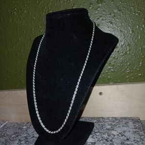 Italian Sterling Silver Rope Chain Necklace